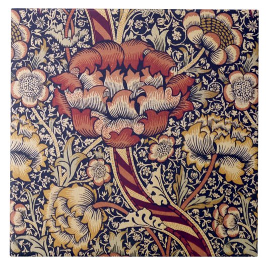 William Morris 'Wandle Chintz' Tegeltje (Voorkant)