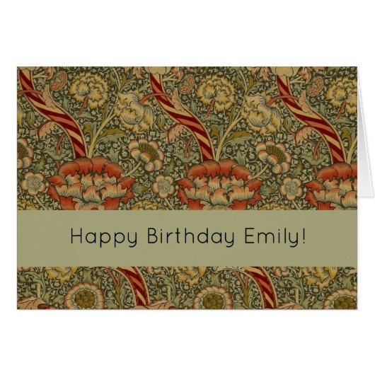 William Morris Wandle Engels Bloemen Damask Design (Voorkant Horizontaal)