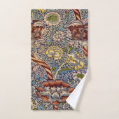 William Morris Wandle Engels Bloemen Damask Design Bad Handdoek (Handdoek)