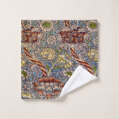 William Morris Wandle Engels Bloemen Damask Design Bad Handdoek (Wasdoekje)