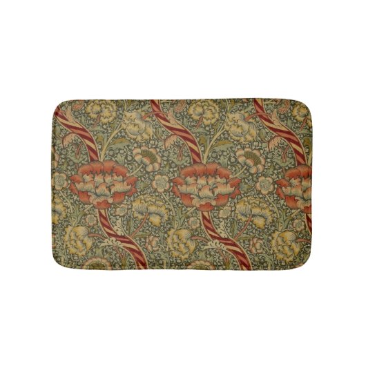 William Morris Wandle Engels Bloemen Damask Design Badmat (Voorkant)