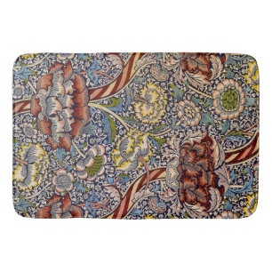 William Morris Wandle Engels Bloemen Damask Design Badmat