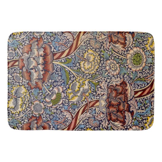 William Morris Wandle Engels Bloemen Damask Design Badmat (Voorkant)