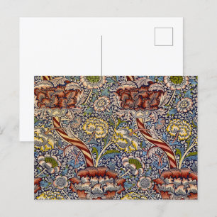 William Morris Wandle Engels Bloemen Damask Design Briefkaart
