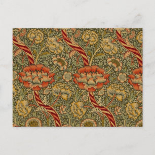 William Morris Wandle Engels Bloemen Damask Design Briefkaart