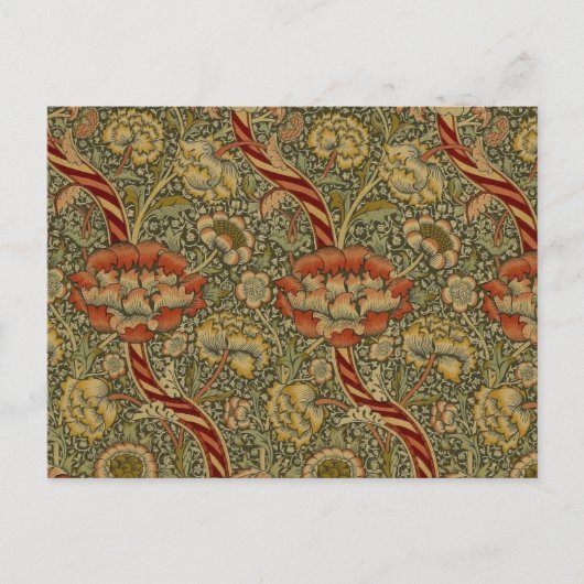 William Morris Wandle Engels Bloemen Damask Design Briefkaart (Voorkant)