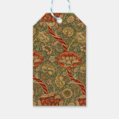 William Morris Wandle Engels Bloemen Damask Design Cadeaulabel (Voorkant)