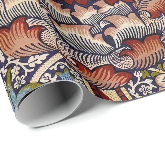 William Morris Wandle Engels Bloemen Damask Design Cadeaupapier (Rol Hoek)