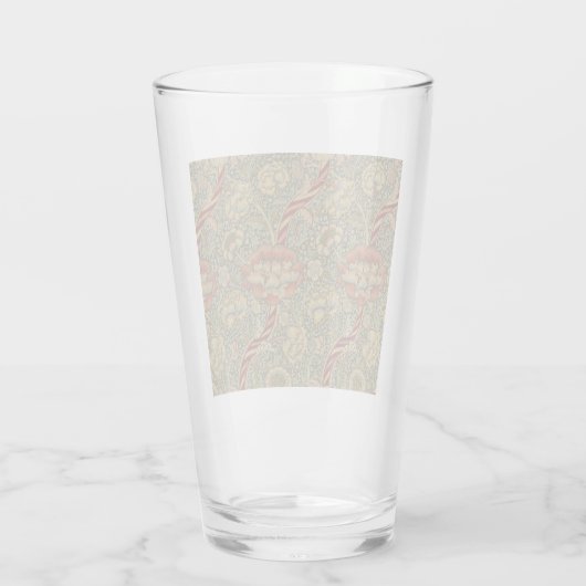 William Morris Wandle Engels Bloemen Damask Design Glas (Achterkant)