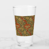 William Morris Wandle Engels Bloemen Damask Design Glas (Voorkant)