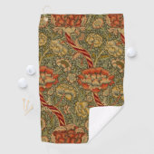 William Morris Wandle Engels Bloemen Damask Design Golfhanddoek (Insitu)