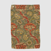 William Morris Wandle Engels Bloemen Damask Design Golfhanddoek (Voorkant)
