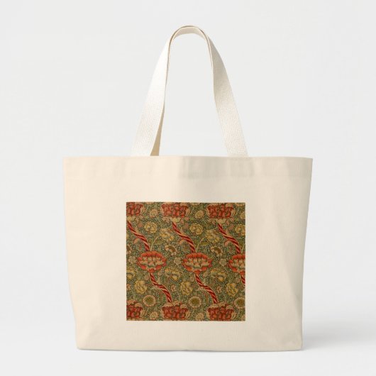 William Morris Wandle Engels Bloemen Damask Design Grote Tote Bag (Voorkant)