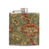 William Morris Wandle Engels Bloemen Damask Design Heupfles (Voorkant)