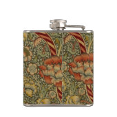 William Morris Wandle Engels Bloemen Damask Design Heupfles (Achterkant)