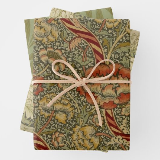 William Morris Wandle Engels Bloemen Damask Design Inpakpapier Vel (In situ)