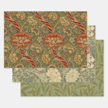 William Morris Wandle Engels Bloemen Damask Design