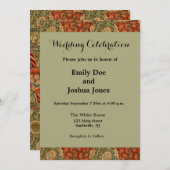 William Morris Wandle Engels Bloemen Damask Design Kaart (Voorkant / Achterkant)