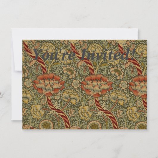 William Morris Wandle Engels Bloemen Damask Design Kaart (Voorkant)