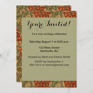 William Morris Wandle Engels Bloemen Damask Design Kaart