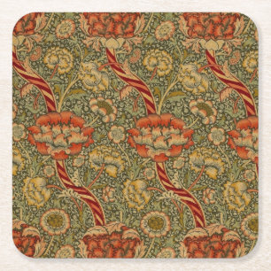 William Morris Wandle Engels Bloemen Damask Design Kartonnen Onderzetters