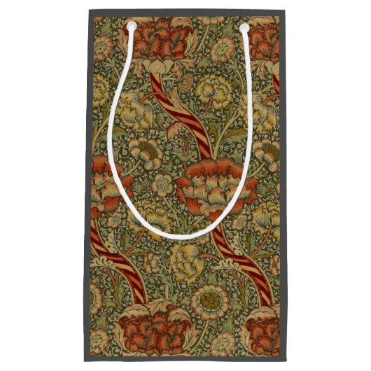 William Morris Wandle Engels Bloemen Damask Design Klein Cadeauzakje (Voorkant)