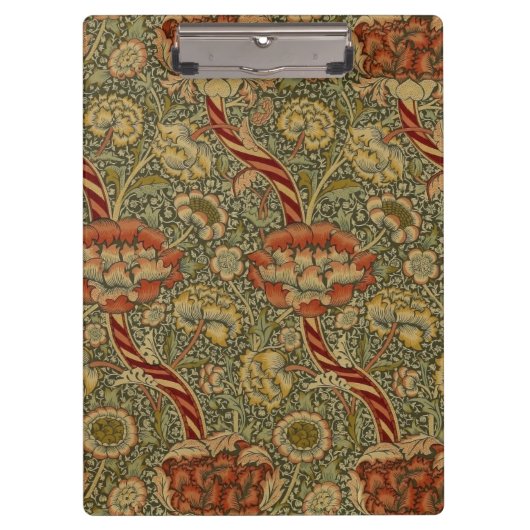 William Morris Wandle Engels Bloemen Damask Design Klembord (Voorkant)