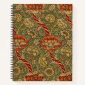William Morris Wandle Engels Bloemen Damask Design Notitieboek (Voorkant)