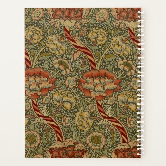 William Morris Wandle Engels Bloemen Damask Design Planner (Achterkant)