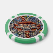 William Morris Wandle Engels Bloemen Damask Design Poker Chips (Enkel)