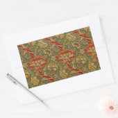 William Morris Wandle Engels Bloemen Damask Design Rechthoekige Sticker (Envelop)