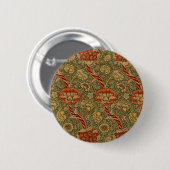 William Morris Wandle Engels Bloemen Damask Design Ronde Button 5,7 Cm (Voorkant /achterkant)
