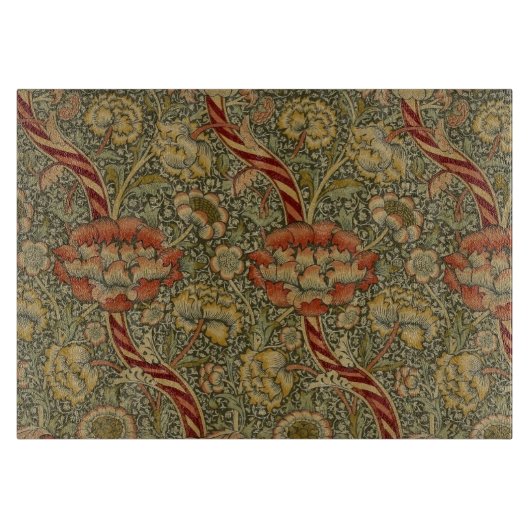 William Morris Wandle Engels Bloemen Damask Design Snijplank (Voorkant)