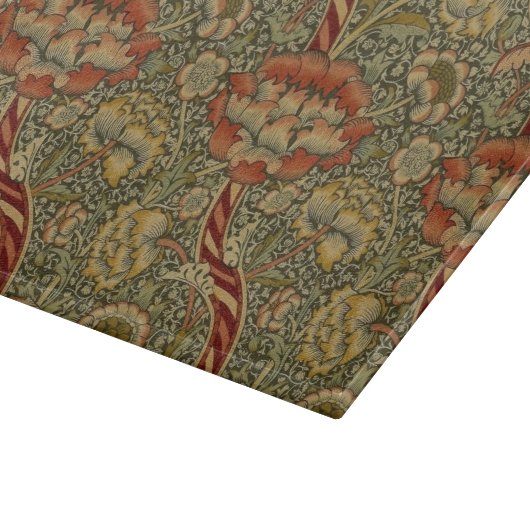 William Morris Wandle Engels Bloemen Damask Design Snijplank (Hoek)