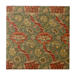 William Morris Wandle Engels Bloemen Damask Design Tegeltje