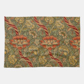 William Morris Wandle Engels Bloemen Damask Design Theedoek (Horizontaal)