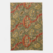 William Morris Wandle Engels Bloemen Damask Design Theedoek (Verticaal)