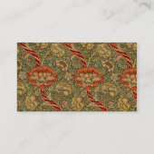 William Morris Wandle Engels Bloemen Damask Design Visitekaartje (Achterkant)