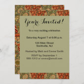 William Morris Wandle Engelse Bloemendamask Ontwer Kaart (Voorkant / Achterkant)