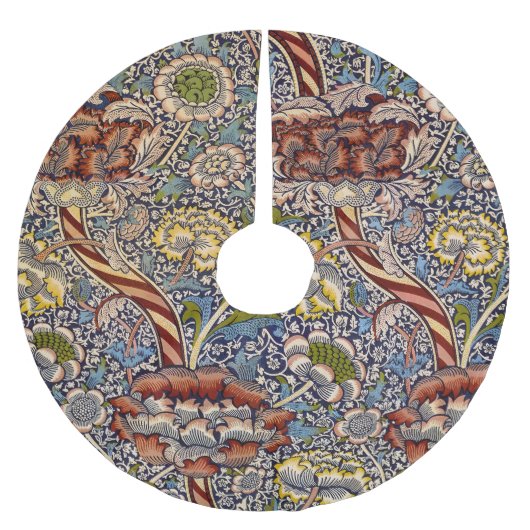 William Morris Wandle Engelse Bloemendamask Ontwer Kerstboom Rok (Voorkant)