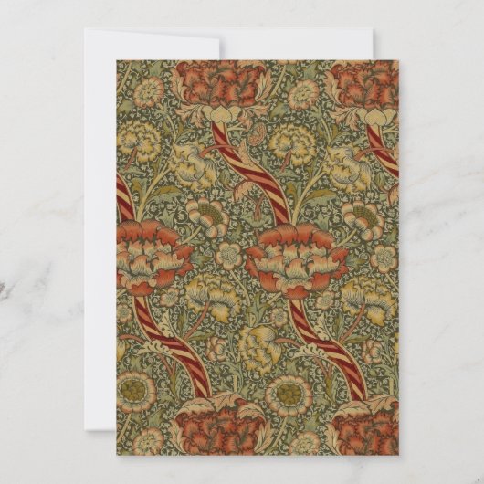 William Morris Wandle Engelse Bloemendamaskontwerp Kaart (Achterkant)