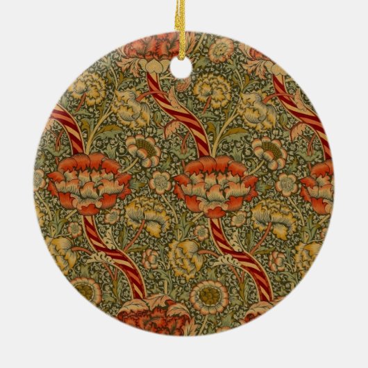 William Morris Wandle English Floral Design Keramisch Ornament (Achterkant)