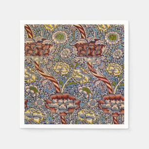 William Morris Wandle Navy Blauwe Bloemstuk Kunst Servet