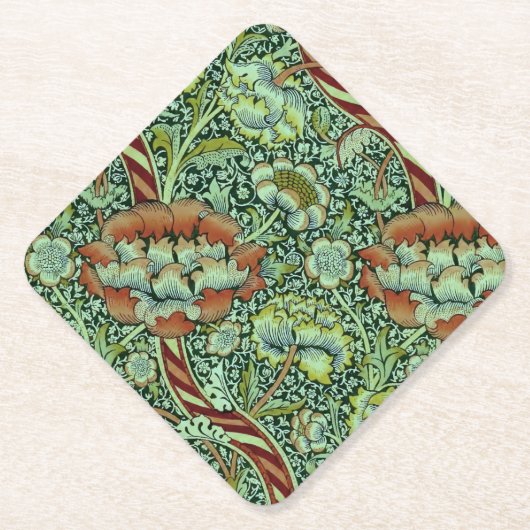 William Morris Wandle Pattern Kartonnen Onderzetters (Voorkant)