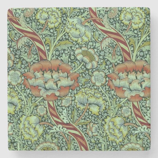  William Morris Wandle Pattern Stenen Onderzetter (Voorkant)