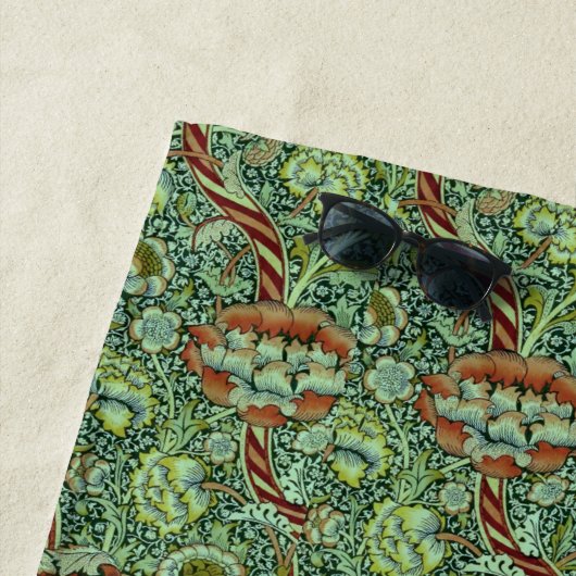 William Morris Wandle Pattern Strandlaken (In situ)