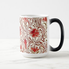 William Morris Waterverf Gold Red Brown Ivory Magische Mok