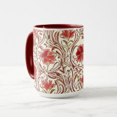 William Morris Waterverf Gold Red Brown Ivory Mok (Voorkant links)