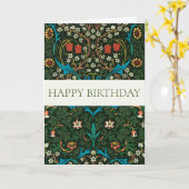 WILLIAM MORRIS WENSKAART "HAPPY BIRTHDAY" KAART (Gele Bloem)