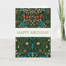 WILLIAM MORRIS WENSKAART "HAPPY BIRTHDAY"